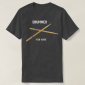 Drummer voor hire 2 t-shirt (Design voorkant)