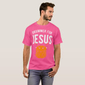 Drummer voor Jesus Tri-Blend T-shirt (Voorkant volledig)