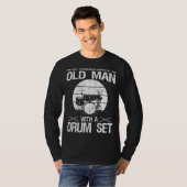 drummer voor mannen drumstel voor drumming dd t-shirt (Voorkant volledig)
