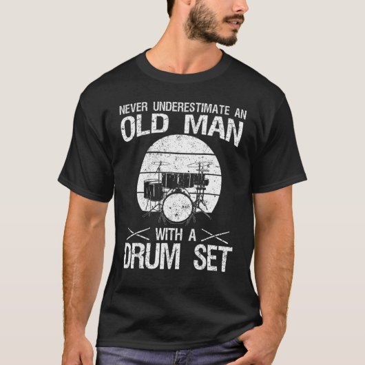 drummer voor mannen drumstel voor drumming dd t-shirt (Voorkant)