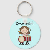 Drummer - Vrouw Tshirts en cadeaus Sleutelhanger (Voorkant)