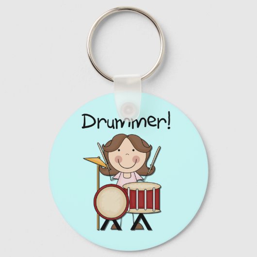 Drummer - Vrouw Tshirts en cadeaus Sleutelhanger (Voorkant)