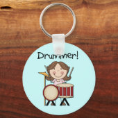 Drummer - Vrouw Tshirts en cadeaus Sleutelhanger (Voorkant)