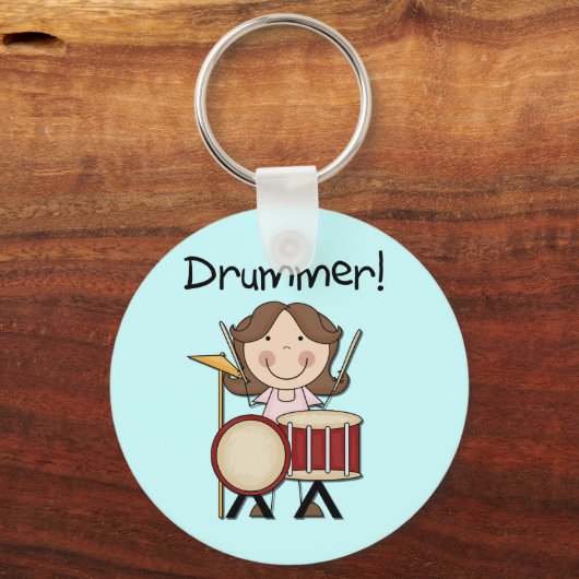 Drummer - Vrouw Tshirts en cadeaus Sleutelhanger (Voorkant)