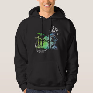 Drummer Waterverf Drummer Musician Drumsticks Hoodie