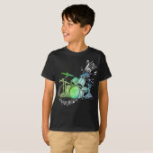 Drummer Waterverf Drummer Musician Drumsticks T-shirt (Voorkant volledig)