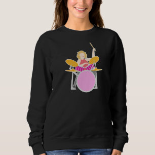 Drummer Woman Design for Band Musicians Trui