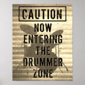 Drummer Zone Drum Kit Music Drumming Poster (Voorkant)