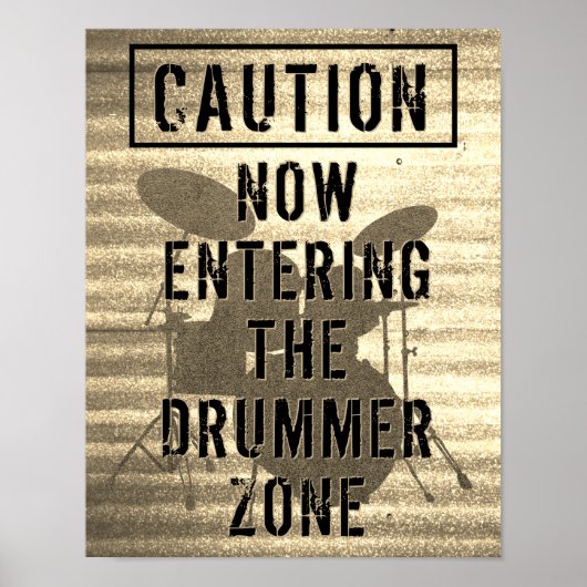 Drummer Zone Drum Kit Music Drumming Poster (Voorkant)