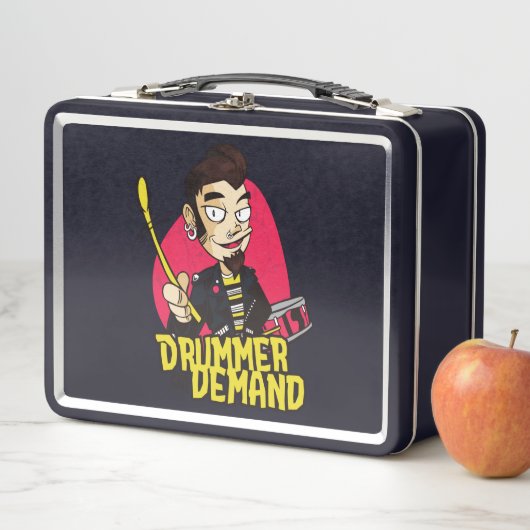 Drummerjongen met drumstokontwerp (In situ)