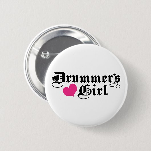 Drummermeisje Ronde Button 5,7 Cm (Voorkant /achterkant)