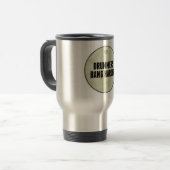 Drummers Bang Hard Travel Mug Coffee Mugs Reisbeker (Voorkant links)