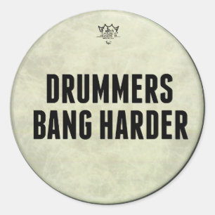 Drummers Bang Harder Funny Drummer Stickers