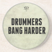 Drummers Bang Harder Stone Drink Onderzetter (Voorkant)
