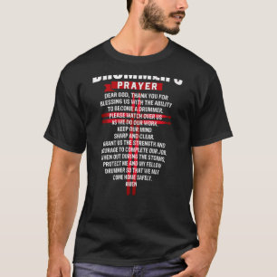 Drummers bidden Cross Drumsticks Christelijk T-shirt