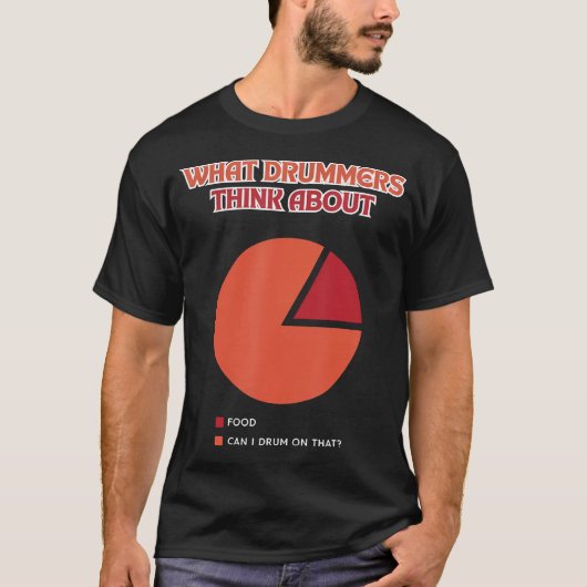 Drummers Denken Aan Drumline Percussionist T-shirt (Voorkant)