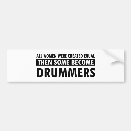 Drummers design bumpersticker (Voorkant)
