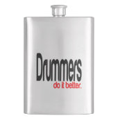 Drummers doen het beter heupfles (Voorkant)