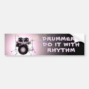 Drummers doen het met Rhythm Bumpersticker
