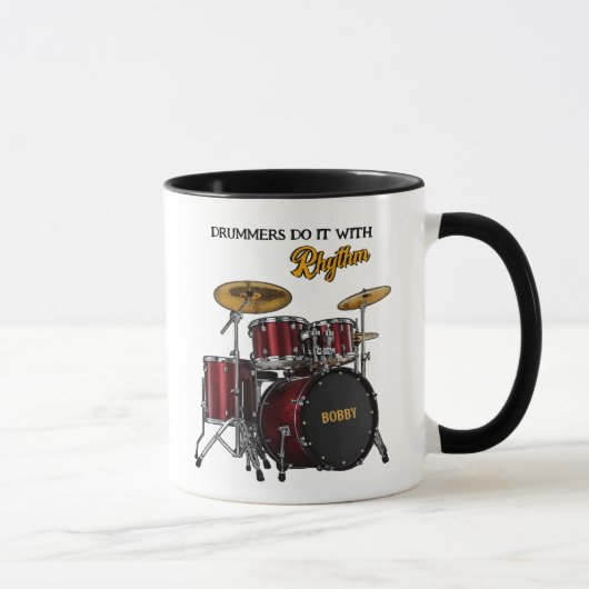 Drummers doen het met Ritme (aanpasbaar) Mok (Rechts)