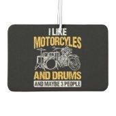 Drummers drummen ik hou van motorfietsen en drums luchtverfrisser (Achterkant)