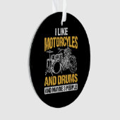 Drummers drummen ik hou van motorfietsen en drums ornament (voorkant)