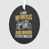 Drummers drummen ik hou van motorfietsen en drums ornament (voorkant)
