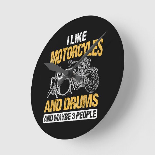 Drummers drummen ik hou van motorfietsen en drums ronde klok (Hoek)