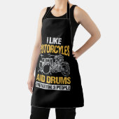 Drummers drummen ik hou van motorfietsen en drums schort (Insitu)