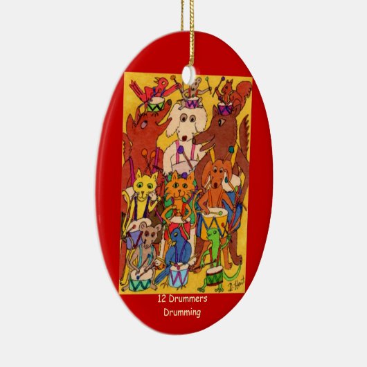 Drummers Drumming Keramisch Ornament (Rechts)