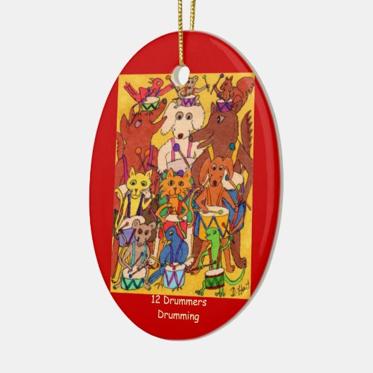 Drummers Drumming Keramisch Ornament (Links)