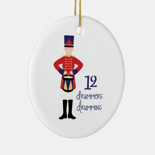 Drummers Drumming Keramisch Ornament (Rechts)