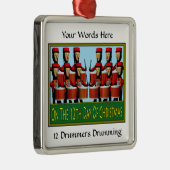 Drummers Drumming Metalen Ornament (Rechts)
