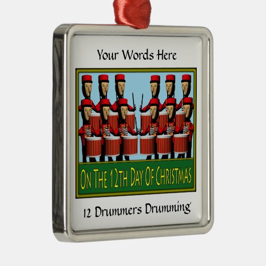 Drummers Drumming Metalen Ornament (Rechts)