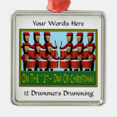 Drummers Drumming Metalen Ornament (Voorkant)