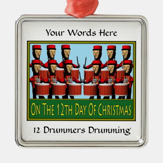 Drummers Drumming Metalen Ornament (Voorkant)