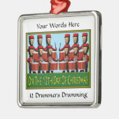 Drummers Drumming Metalen Ornament (Links)