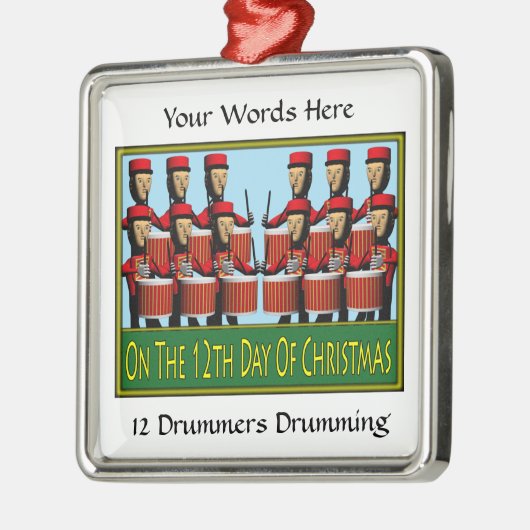 Drummers Drumming Metalen Ornament (Links)