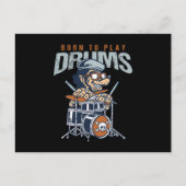 Drummers drumming musicus Gift born to play Drums Briefkaart (Voorkant)