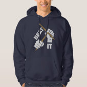 Drummers Funny Beat It Music Graphic Hoodie (Voorkant)