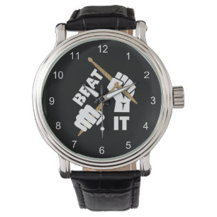 Drummers Funny Beat It Music Graphic Horloge