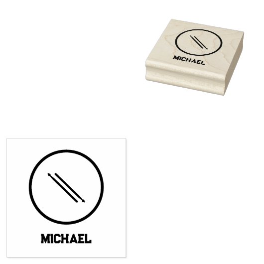 Drummers gepersonaliseerd rubberstempel (Gestempeld)