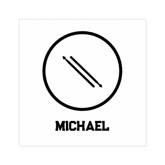 Drummers gepersonaliseerd rubberstempel (Afrduk)