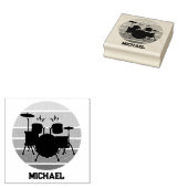 Drummers gepersonaliseerd rubberstempel (Gestempeld)