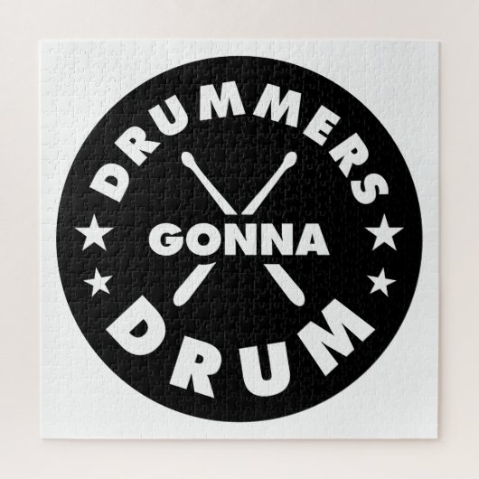 Drummers Gonna Drum, grappige drummers gezegde Legpuzzel (Verticaal)