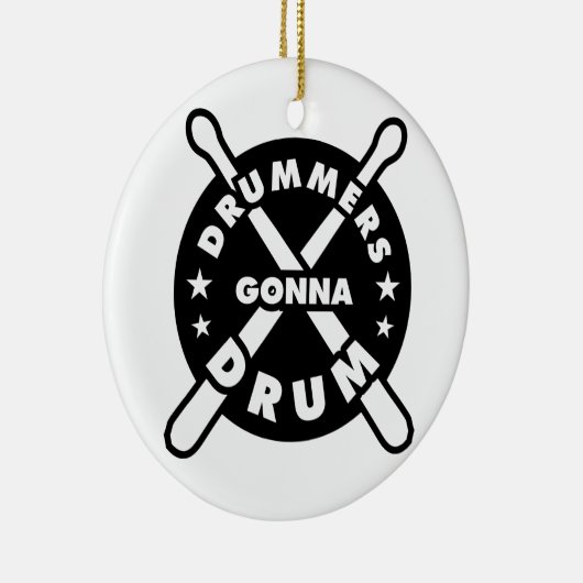 Drummers Gonna Drum Keramisch Ornament (Rechts)