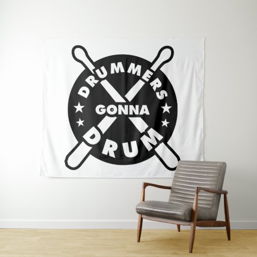 Drummers Gonna Drum Wandkleed (In Situ (horizontaal))