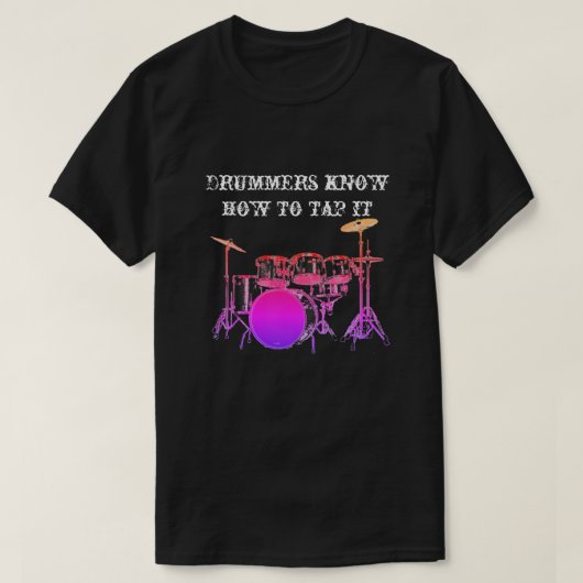 Drummers grappig t-shirt (Design voorkant)
