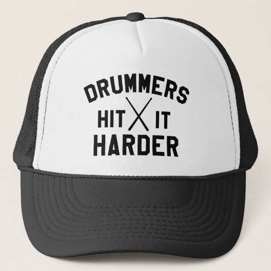 Drummers hit het harder trucker pet (Voorkant)