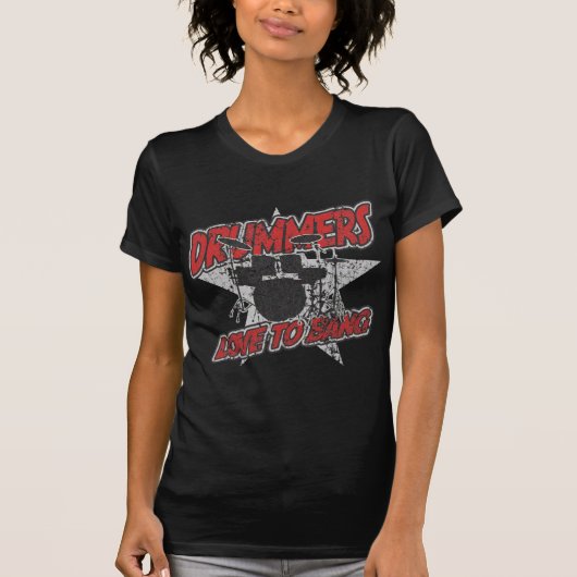 Drummers houden van bonken t-shirt (Voorkant)